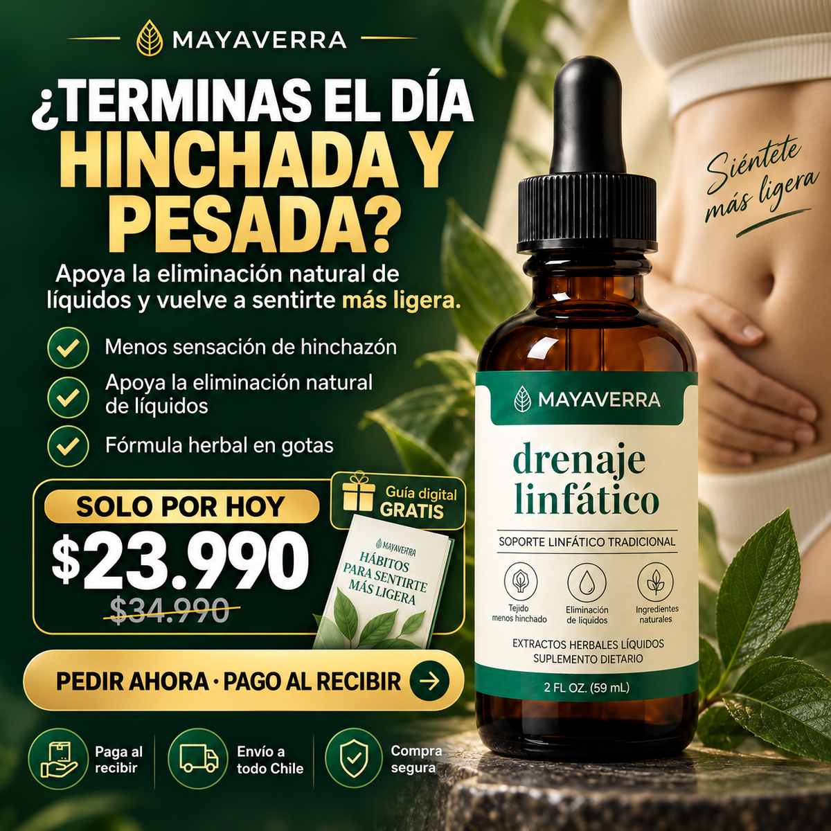 Drenaje linfatico Original | ¿Hinchazón y sensación de pesadez? Envio Gratis